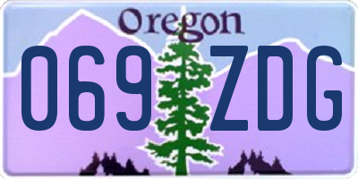 OR license plate 069ZDG
