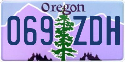 OR license plate 069ZDH