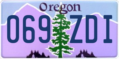 OR license plate 069ZDI