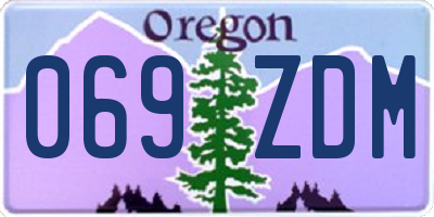 OR license plate 069ZDM