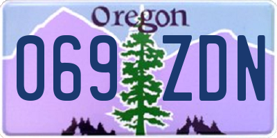 OR license plate 069ZDN
