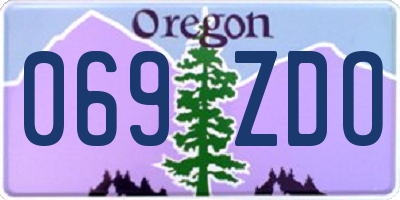 OR license plate 069ZDO