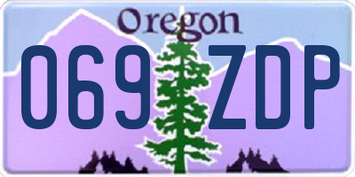 OR license plate 069ZDP