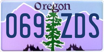 OR license plate 069ZDS