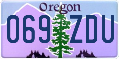 OR license plate 069ZDU