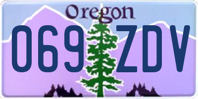 OR license plate 069ZDV