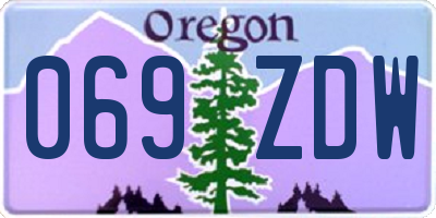 OR license plate 069ZDW