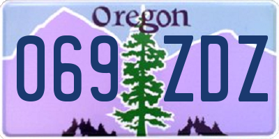 OR license plate 069ZDZ