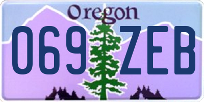 OR license plate 069ZEB