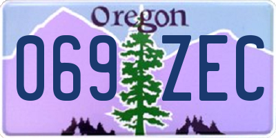 OR license plate 069ZEC
