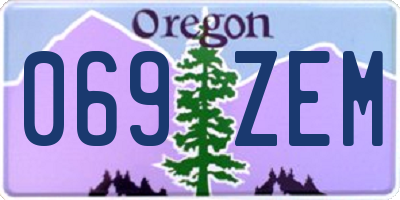 OR license plate 069ZEM