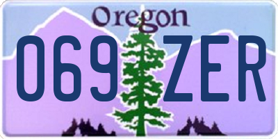 OR license plate 069ZER