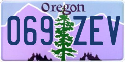 OR license plate 069ZEV