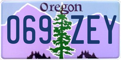 OR license plate 069ZEY