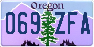 OR license plate 069ZFA