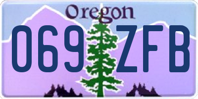 OR license plate 069ZFB