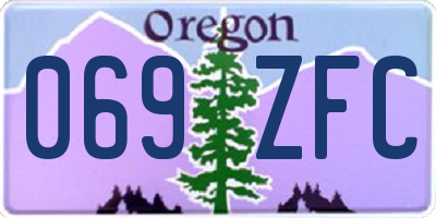 OR license plate 069ZFC
