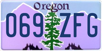 OR license plate 069ZFG