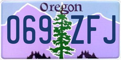 OR license plate 069ZFJ