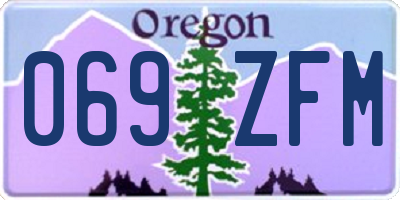 OR license plate 069ZFM