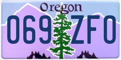 OR license plate 069ZFO