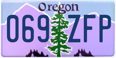 OR license plate 069ZFP