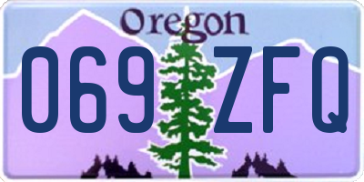 OR license plate 069ZFQ
