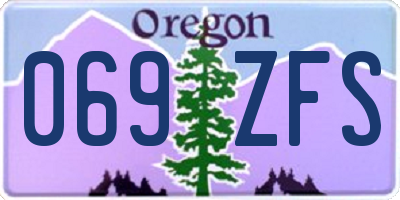 OR license plate 069ZFS