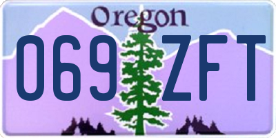 OR license plate 069ZFT