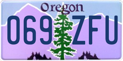 OR license plate 069ZFU