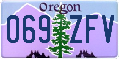 OR license plate 069ZFV