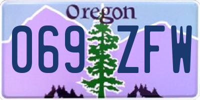OR license plate 069ZFW