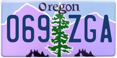 OR license plate 069ZGA