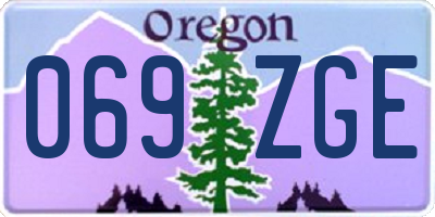 OR license plate 069ZGE
