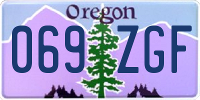 OR license plate 069ZGF