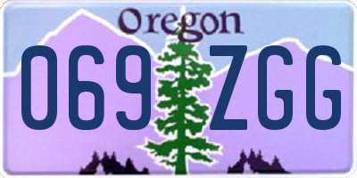 OR license plate 069ZGG