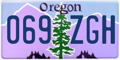 OR license plate 069ZGH