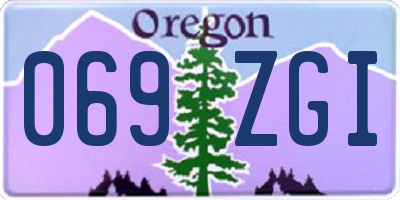 OR license plate 069ZGI