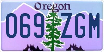 OR license plate 069ZGM