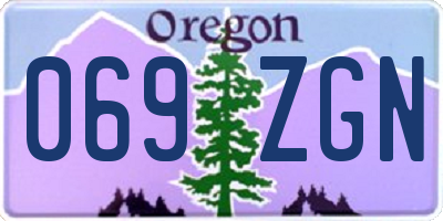 OR license plate 069ZGN