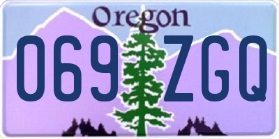 OR license plate 069ZGQ
