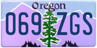 OR license plate 069ZGS