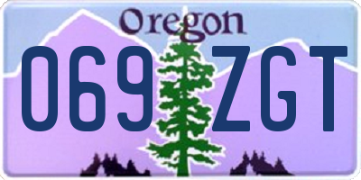 OR license plate 069ZGT