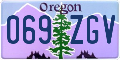 OR license plate 069ZGV