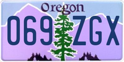 OR license plate 069ZGX