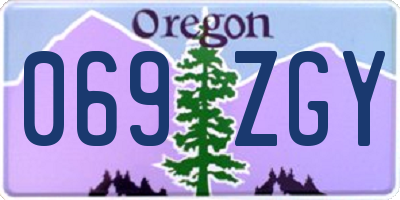 OR license plate 069ZGY