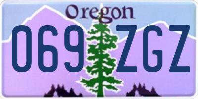 OR license plate 069ZGZ
