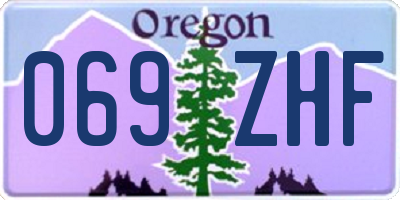 OR license plate 069ZHF