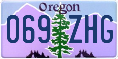 OR license plate 069ZHG