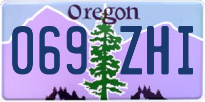 OR license plate 069ZHI